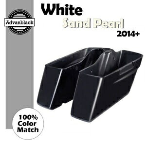 ホワイト サンド パール スタンダード 非伸縮性サドルバッグ 2014 年以降のハーレーに適合 White Sand Pearl Standard Non-Stretched Saddlebag Fits for 2014+ Harley 【並行輸入品】