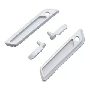 サドルバッグ蓋レバー&ラッチカバーセットキット 14歳以上ハーレー用 ホワイトゴールドパール Saddlebag Lid Lever & Latch Cover Set Kit For 14+ Harley WHITE GOLD PEARL 【並行輸入品】