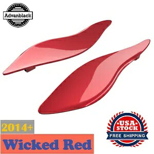 Wicked Red 調整可能なフェアリング エアディフレクター ハーレー バットウィング 2014+ に適合 Wicked Red Adjustable Fairing Air Deflectors Fits Harley Batwing 2014+ 【並行輸入品】