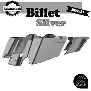 CVO テーパード拡張ストレッチサドルバッグ ハーレー 2014+ ビレットシルバーに適合 CVO Tapered Extended Stretched Saddlebags Fits Harley 2014+ BILLET SILVER 【並行輸入品】