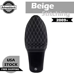Advanblack アサルト シート ベージュ ステッチ ハーレーダビッドソン ツーリング 2009+ に適合 Advanblack Assault Seat Beige Stitching Fits Harley Davidson Touring 2009+ 【並行輸入品】