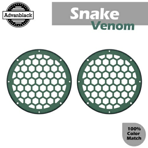 スネークヴェノム ハーレー用 下部フェアリング HEX 6.5インチ スピーカーグリル Advanblack x XBS Snake Venom For Harley Lower Fairing HEX 6.5'' Speaker Grill Advanblack x XBS 【並行輸入品】
