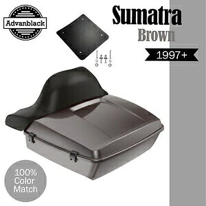 スマトラ ブラウン ラッシュモア チョップド ツアー パック ラップ アラウンド ハーレー/ソフテイル 97+ SUMATRA BROWN Rushmore Chopped Tour Pak Pack Wrap Around For Harley/Softail 97+ 【並行輸入品】