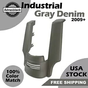インダストリアルグレーデニムストレッチリアフェンダーエクステンションデュアルカットアウト 09+ ハーレー用 Industrial Gray Denim Stretched Rear Fender Extension Dual Cutout For 09+ Harley 【並行輸入品】