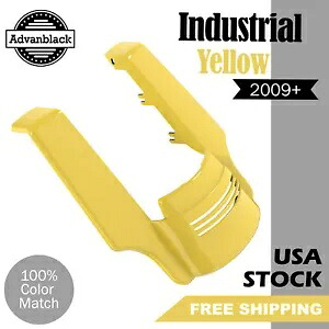 インダストリアル イエロー ストレッチ リア フェンダー エクステンション デュアル カットアウト 09+ ハーレー用 Industrial Yellow Stretched Rear Fender Extension Dual Cutout For 09+ Harley 【並行輸入品】