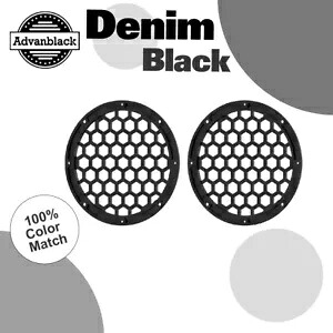 デニムブラック ハーレー用 下部フェアリング HEX 6.5インチ スピーカーグリル Advanblack x XBS Denim Black For Harley Lower Fairing HEX 6.5'' Speaker Grill Advanblack x XBS 【並行輸入品】