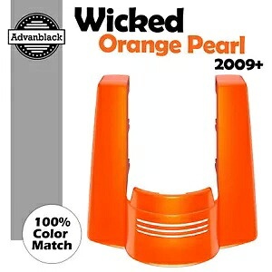 ハーレーツーリング用 WICKED ORANGE PEARL カットアウトなし ストレッチリアフェンダーエクステンション For Harley Touring WICKED ORANGE PEARL No Cutout Stretched Rear Fender Extension 【並行輸入品】