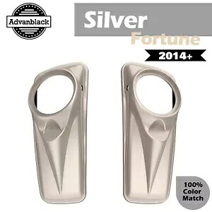シルバー フォーチュン 8 インチ サドルバッグ スピーカー蓋カバー ハーレーダビッドソン 14+ に適合 Silver Fortune 8 inch Saddlebag Speaker Lids Cover Fits Harley Davidson 14+ 【並行輸入品】
