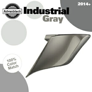 インダストリアルグレー (光沢) ストレッチ拡張サイドカバー ハーレーツーリング 2014+ に適合 Industrial Gray (Glossy) Stretched Extended Side Cover Fits Harley Touring 2014+ 【並行輸入品】