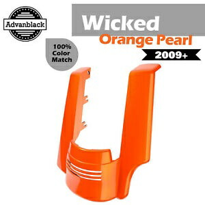 シングルカットアウト ストレッチ リアフェンダー エクステンション ハーレー用 ウィキッドオレンジパール Single Cutout Stretched Rear Fender Extension For Harley WICKED ORANGE PEARL 【並行輸入品】