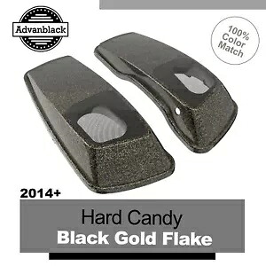 ハードキャンディーブラックゴールドフレーク 6x9インチサドルバッグスピーカー蓋オーディオカバーハーレーに適合 HARD CANDY BLACK GOLD FLAKE 6x9\