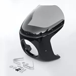 オートバイ 7 インチ ラウンド ヘッドライト ヘッドランプ フェアリング スモーク フロントガラス フロントガラス キット Motorcycle 7\