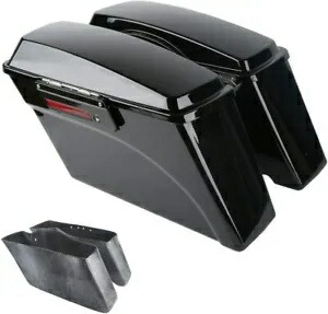 ハードサドルバッグ サドルバッグ ハーレー ツーリング エレクトラ ロード グライド 1993-13 ブラック用 Hard Saddlebags Saddle Bags For Harley Touring Electra Road Glide 1993-13 Black 【並行輸入品】
