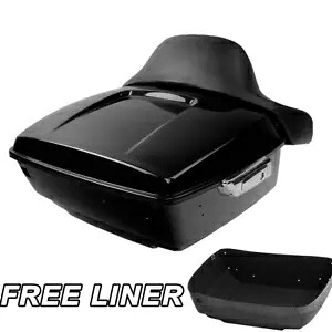 キングパック トランク バックレストパッド付き ハーレー ツアーパック デビッドソン ツーリング 14-23 に適合 King Pack Trunk w/ Backrest Pad Fit For Harley Tour Pak Davidson Touring 14-23 【並行輸入品】