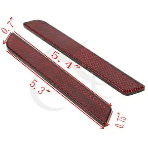 サドルバッグ ラッチ可視性レッドリフレクターハーレーツーリングエレクトラグライド 94-13 Saddlebag Latch Visibility Red Reflectors For Harley Touring Electra Glide 94-13 【並行輸入品】