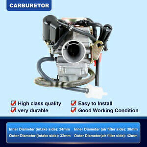 24 ミリメートル ATV キャブレター 125 150cc GY6 カズマ Redcat スクーターモペットゴーカートに適合 24mm ATV Carburetor 125 150cc GY6 Fit For Kazuma Redcat Scooters Mopeds Go Karts 【並行輸入品】