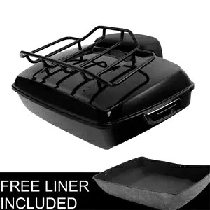 ブラックチョップドパック トランクパッドラック ハーレーツアーパック ストリートロードグライド 2014-24用 Black Chopped Pack Trunk Pad Rack For Harley Tour Pak Street Road Glide 2014-24 【並行輸入品】