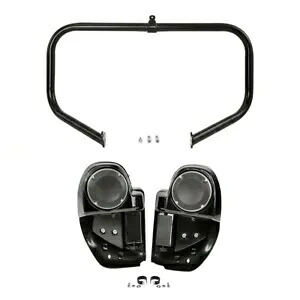 エンジンガードバー & 下部ベントフェアリングスピーカーポッド ハーレーツーリング 14 以降に適合 Engine Guard Bar & Lower Vented Fairing Speaker Pod Fit For Harley Touring 14-Up 【並行輸入品】