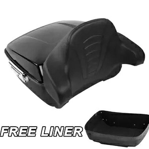 キングパック トランク バックレストパッド付き ハーレー ツアーパック ツーリングモデル 2014-24 に適合 King Pack Trunk w/ Backrest Pad Fit For Harley Tour Pak Touring Models 2014-24 【並行輸入品】