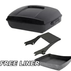 チョップドパック トランクマウントラック ハーレーツアーパックツーリング 1997-2008 07 ブラックに適合 Chopped Pack Trunk Mount Rack Fit For Harley Tour Pak Touring 1997-2008 07 Black 【並行輸入品】