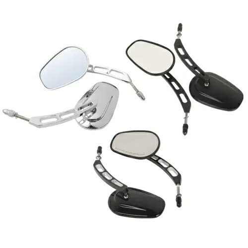 ユニバーサル 8 ミリメートルリアビューサイドミラーハーレーツーリングロードキングロードグライドに適合 Universal 8mm Rear View Side Mirrors Fit For Harley Touring Road King Road Glide 【並行輸入品】