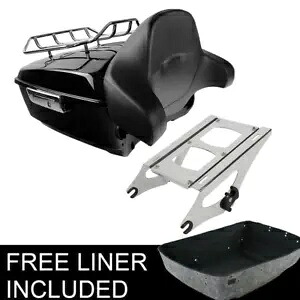 キングパック トランク バックレスト 2 アップ ラック ハーレー ツアー パック ストリート グライド 14-23 米国に適合 King Pack Trunk Backrest 2 Up Rack Fit For Harley Tour Pak Street Glide 14-23 US 【並行輸入品】