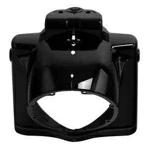 ブラック 7 インチ ラウンド ヘッドライト ナセル カバー ハーレー ツーリング ロードキング 2014 以降に適合 Black 7'' Round Headlight Nacelle Cover Fit For Harley Touring Road King 2014-Up 【並行輸入品】