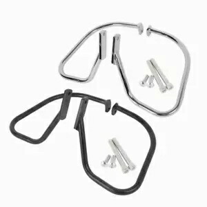 ブラック/クローム サドルバッグ ガードバー ハーレー ソフテイル ヘリテージ スプリンガー 97-99 に適合 Black/Chrome Saddlebags Guard Bar Fit For Harley Softail Heritage Springer 97-99 【並行輸入品】