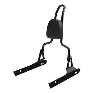 乗客用バックレスト シーシーバー ハーレー ダイナ ストリート ボブ ローライダー 06-17 16 ブラック Passenger Backrest Sissy Bar For Harley Dyna Street Bob Low Rider 06-17 16 Black 【並行輸入品】