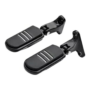 後部助手席フットペグ ペグミニマウント付き ハーレーツーリングモデル 93-Up ブラック用 Rear Passenger Footpegs w/ Peg Mini Mount For Harley Touring Models 93-Up Black 【並行輸入品】