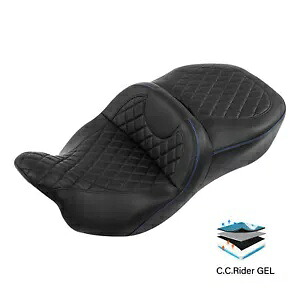 Rider 助手席ジェルシート ハーレー エレクトラ ストリート ロード グライド 2009-2024 米国に適合 Rider Passenger Gel Seat Fit For Harley Electra Street Road Glide 2009-2024 US 【並行輸入品】