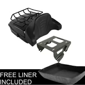 チョップドパック トランクパッド ソロマウント ハーレー ツアーパック ツーリング 14-24 15 ブラックに適合 Chopped Pack Trunk Pad Solo Mount Fit For Harley Tour Pak Touring 14-24 15 Black 【並行輸入品】
