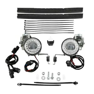 LED フォグランプ アタッチメントキット付き ホンダ ゴールドウィング 1800 GL1800 2018?2023 米国に適合 LED Fog Lights W/ Attachment Kit Fit For Honda Goldwing 1800 GL1800 2018?2023 US 【並行輸入品】