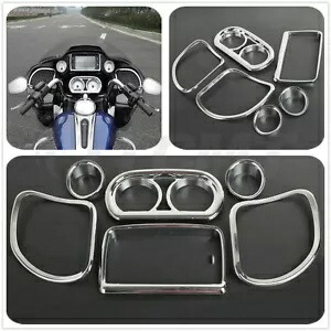インナーフェアリング スピードメーター ラジオ スピーカー トリムキット 2015-2023 ハーレー ロードグライド用 Inner Fairing Speedometer Radio Speaker Trim Kit For 2015-2023 Harley Road Glide 【並行輸入品】