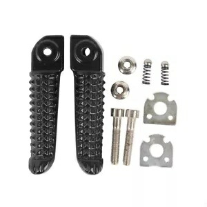 ペアブラックリアフットレストフットペグヤマハ YZF R1 1998-2019 R6 2003-20 に適合 Pair Black Rear Footrests Foot Pegs Fit For YAMAHA YZF R1 1998-2019 R6 2003-20 【並行輸入品】