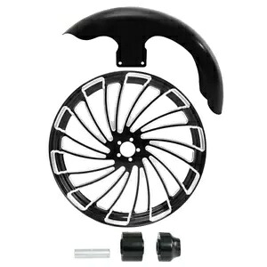 21 インチ フロント ホイール リム シングル ディスク ハブ & フェンダー ハーレー ストリート グライド 2008-13 に適合 21'' Front Wheel Rim Single Disc Hub &Fender Fit For Harley Street Glide 2008-13 【並行輸入品】