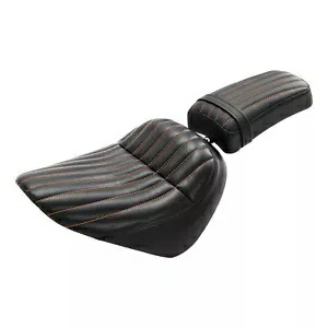 ドライバー ライダー パッセンジャー ピリオンシート ハーレーストリートボブ FXBBS 18-23 ブラックに適合 Driver Rider Passenger Pillion Seat Fit For Harley Street Bob FXBBS 18-23 Black 【並行輸入品】