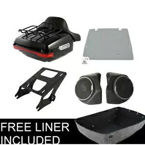 キングパック トランク テール ライト スピーカー プレート ハーレー ツアー パック ストリート グライド 14 アップ用 King Pack Trunk Tail Light Speakers Plate For Harley Tour Pak Street Glide 14-Up 【並行輸入品】