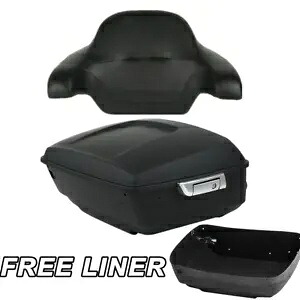 マットブラック キングパック トランク & バックレストパッド ハーレー ツアーパック ツーリング 14-Up US用 Matte Black King Pack Trunk & Backrest Pad For Harley Tour Pak Touring 14-Up US 【並行輸入品】