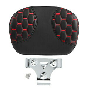 ブラックレッドパッセンジャーシーシーバーバックレストパッドハーレーツーリングロードグライド米国用 Black Red Passenger Sissy Bar Backrest Pad Fit For Harley Touring Road Glide US 【並行輸入品】