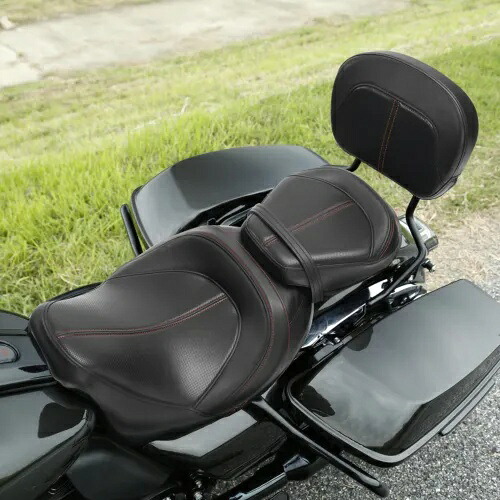運転席&助手席パッド ハーレー ツーリング エレクトラ ロード グライド キング 09-23 に適合 Driver & Passenger Seat Pad Fit For Harley Touring Electra Road Glide King 09-23 【並行輸入品】