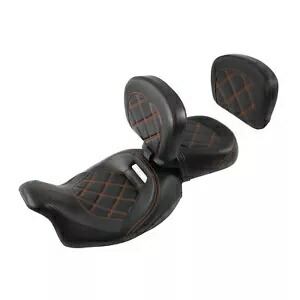 運転席助手席背もたれパッドハーレーツーリングエレクトラグライド 2009-23 に適合 Driver Passenger Seats Backrest Pad Fit For Harley Touring Electra Glide 2009-23 【並行輸入品】