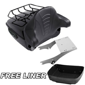 ブラックキングパック トランクパッドマウントラック ハーレーツアーパック ストリートロードグライド 97-08用 Black King Pack Trunk Pad Mount Rack For Harley Tour Pak Street Road Glide 97-08 【並行輸入品】