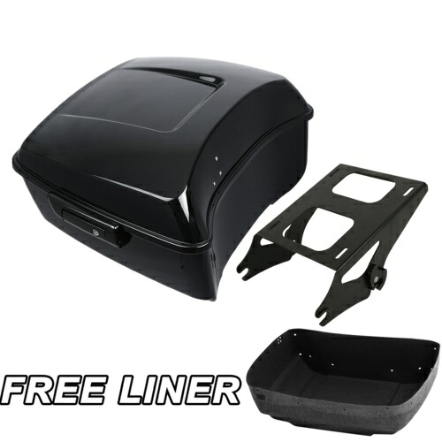 ブラックキングパック トランクマウントラック ハーレーツアーパックエレクトラグライド 2014以降用 ブラック Black King Pack Trunk Mount Rack For Harley Tour Pak Electra Glide 2014-Up Black 【並行輸入品】