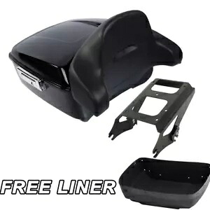 キングパック トランク 荷物パッド 2Up ラック ハーレー ツアーパック ツーリング 09-13 ブラックに適合 King Pack Trunk Luggage Pad 2Up Rack Fit For Harley Tour Pak Touring 09-13 Black 【並行輸入品】