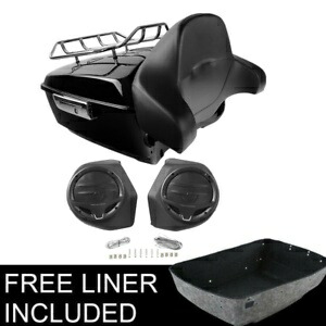 キングパック トランク & ラックパッドスピーカー ハーレーツアーパックツーリンググライド 2014-24 に適合 King Pack Trunk &Rack Pad Speakers Fit For Harley Tour Pak Touring Glide 2014-24 【並行輸入品】