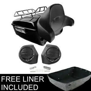 キングパック トランク & ラックパッドスピーカー ハーレーツアーパックツーリンググライド 14-24 に適合 King Pack Trunk &Rack Pad Speakers Fit For Harley Tour Pak Touring Glide 14-24 【並行輸入品】