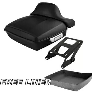 チョップドマットブラックパック トランク&バックレスト ハーレーツアーパックツーリング14-24用 Chopped Matte Black Pack Trunk &Backrest Fit For Harley Tour Pak Touring 14-24 【並行輸入品】 64,735円