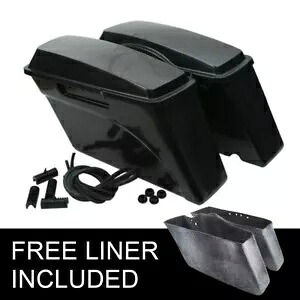 未塗装ブラックハードサドルバッグ ハーレーツーリングエレクトラロードグライド 94-13 に適合 Unpainted Black Hard Saddlebags Fit For Harley Touring Electra Road Glide 94-13 【並行輸入品】