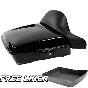 チョップドパックトランク ブラックラッチバックレスト付き ハーレーツアーパック ロードグライド 14-24用 Chopped Pack Trunk W/ Black Latch Backrest For Harley Tour Pak Road Glide 14-24 【並行輸入品】